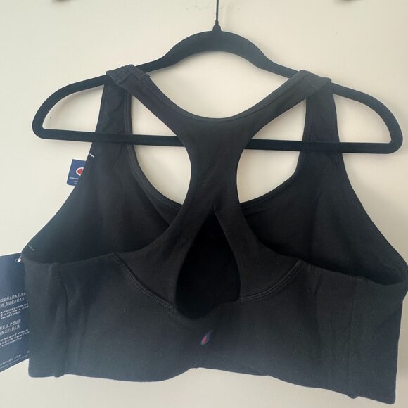 Champion Women's The Authentic Script Logo Sports Bra Black XL NWT - Picture 3 of 9